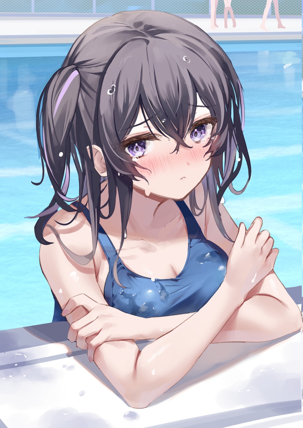 chiro_(norishiro_michiro) cleavage swimsuits wet