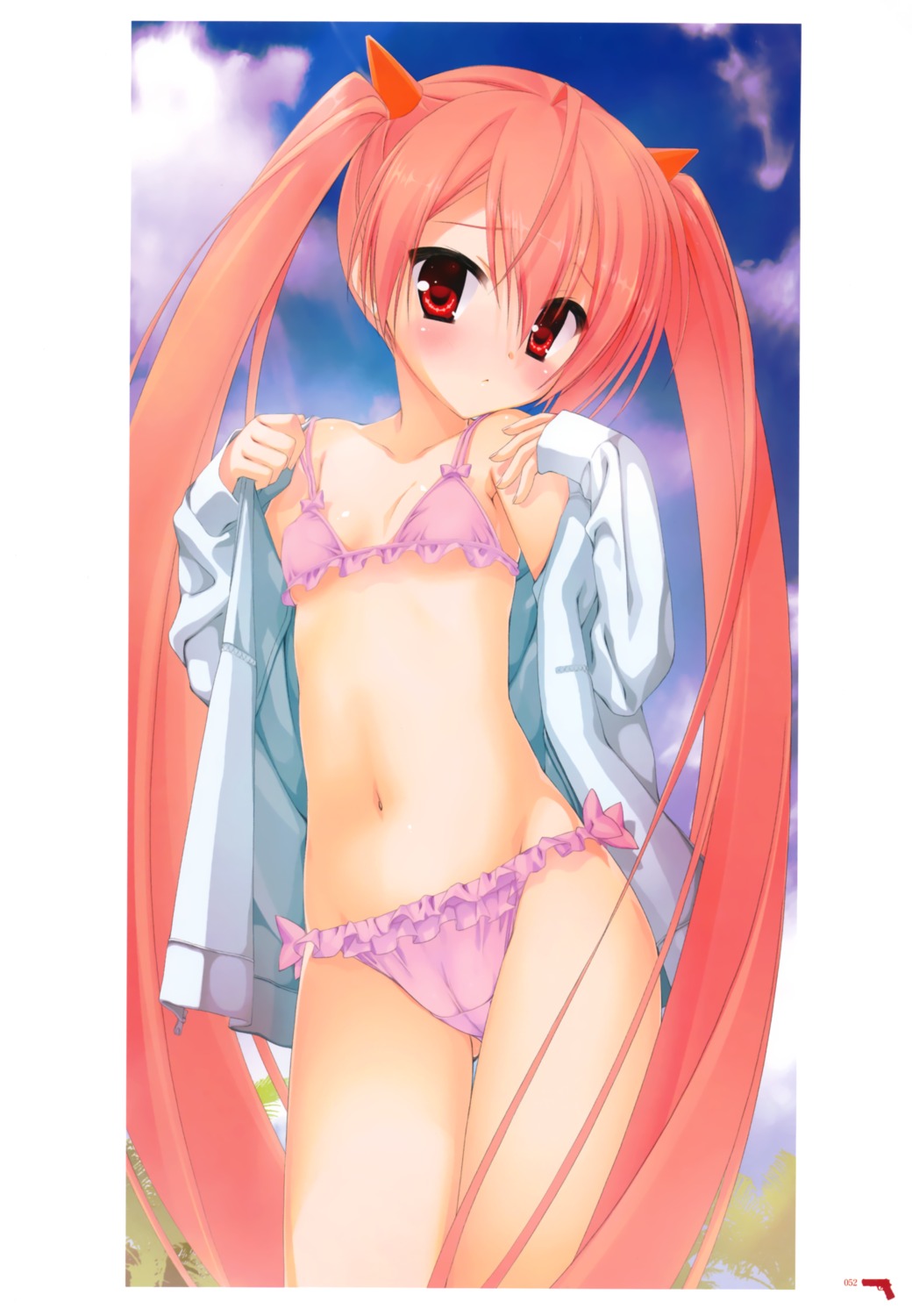 bikini hidan_no_aria kanzaki_h._aria kobuichi loli open_shirt swimsuits