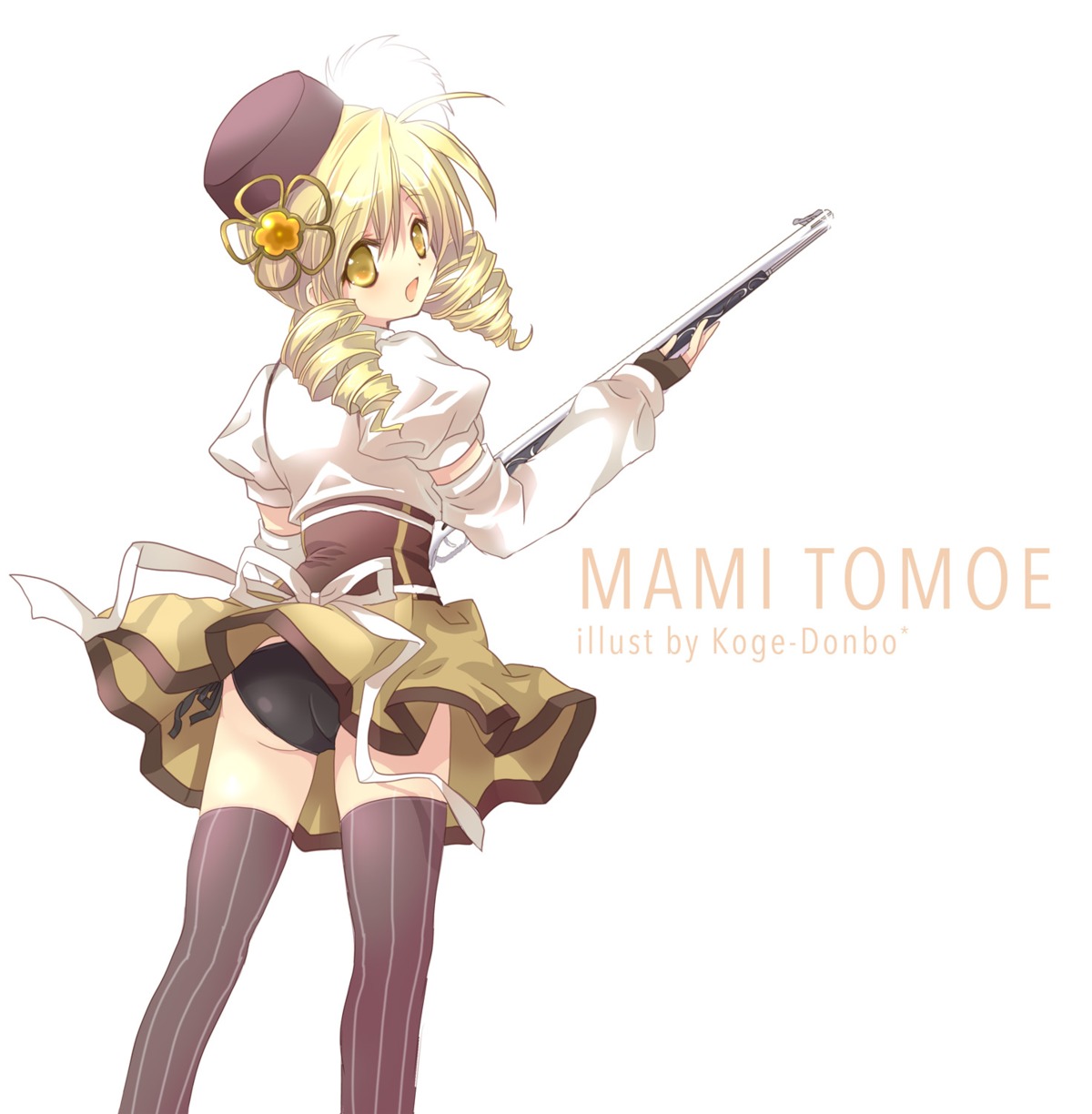 gun koge_donbo pantsu puella_magi_madoka_magica thighhighs tomoe_mami