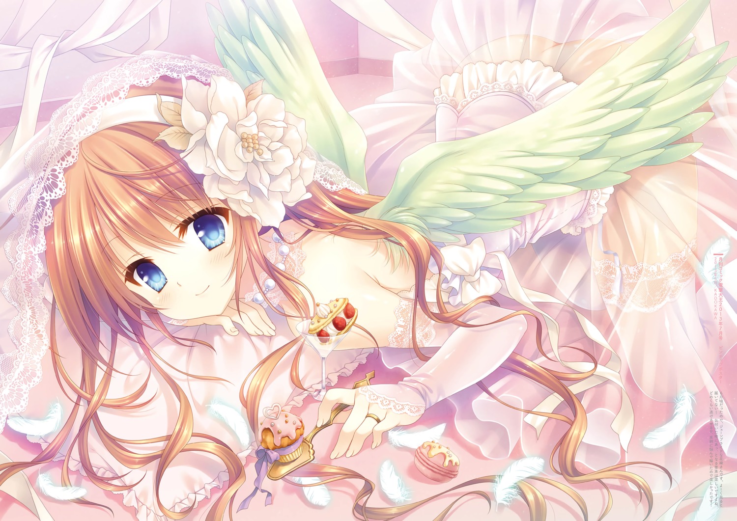 digital_version dress fixed nopan possible_duplicate see_through stockings tatekawa_mako thighhighs wedding_dress wings