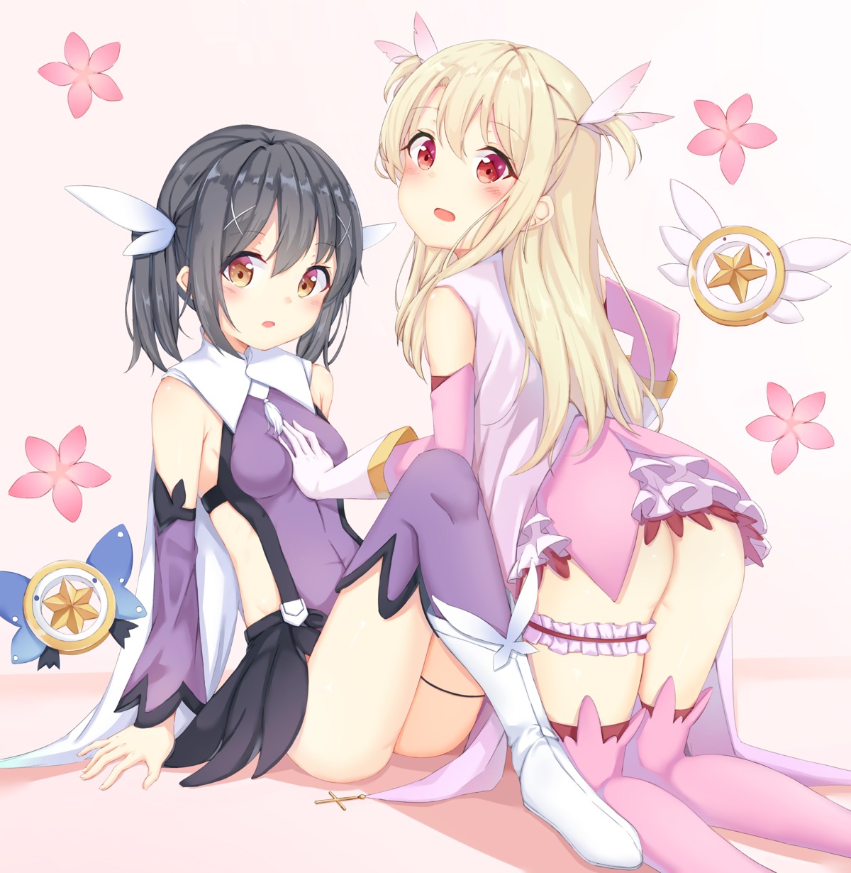 ass breast_hold fate/kaleid_liner_prisma_illya fate/stay_night garter illyasviel_von_einzbern loli miyu_edelfelt nopan thighhighs xue_lu