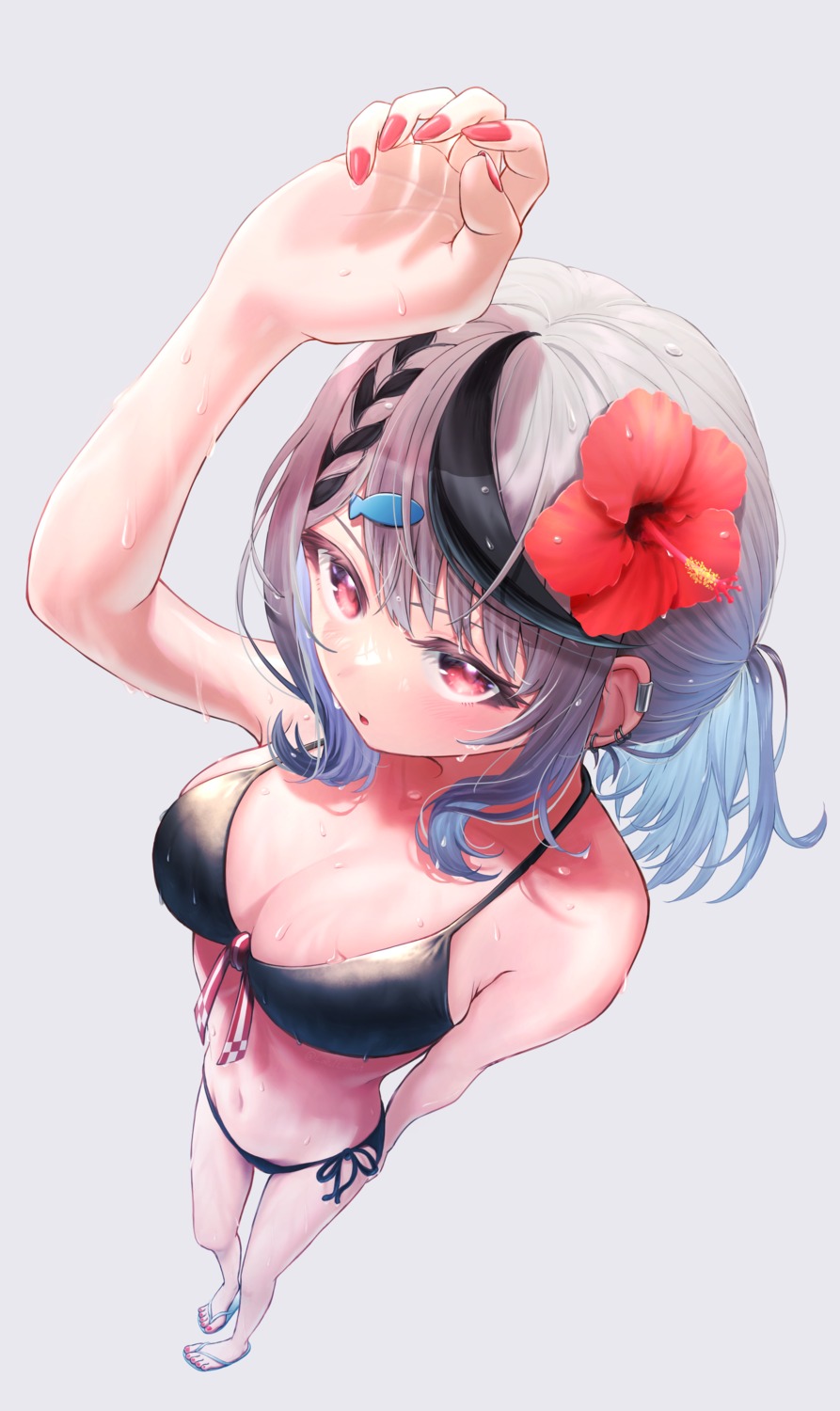 bikini hololive landlillust sakamata_chloe swimsuits