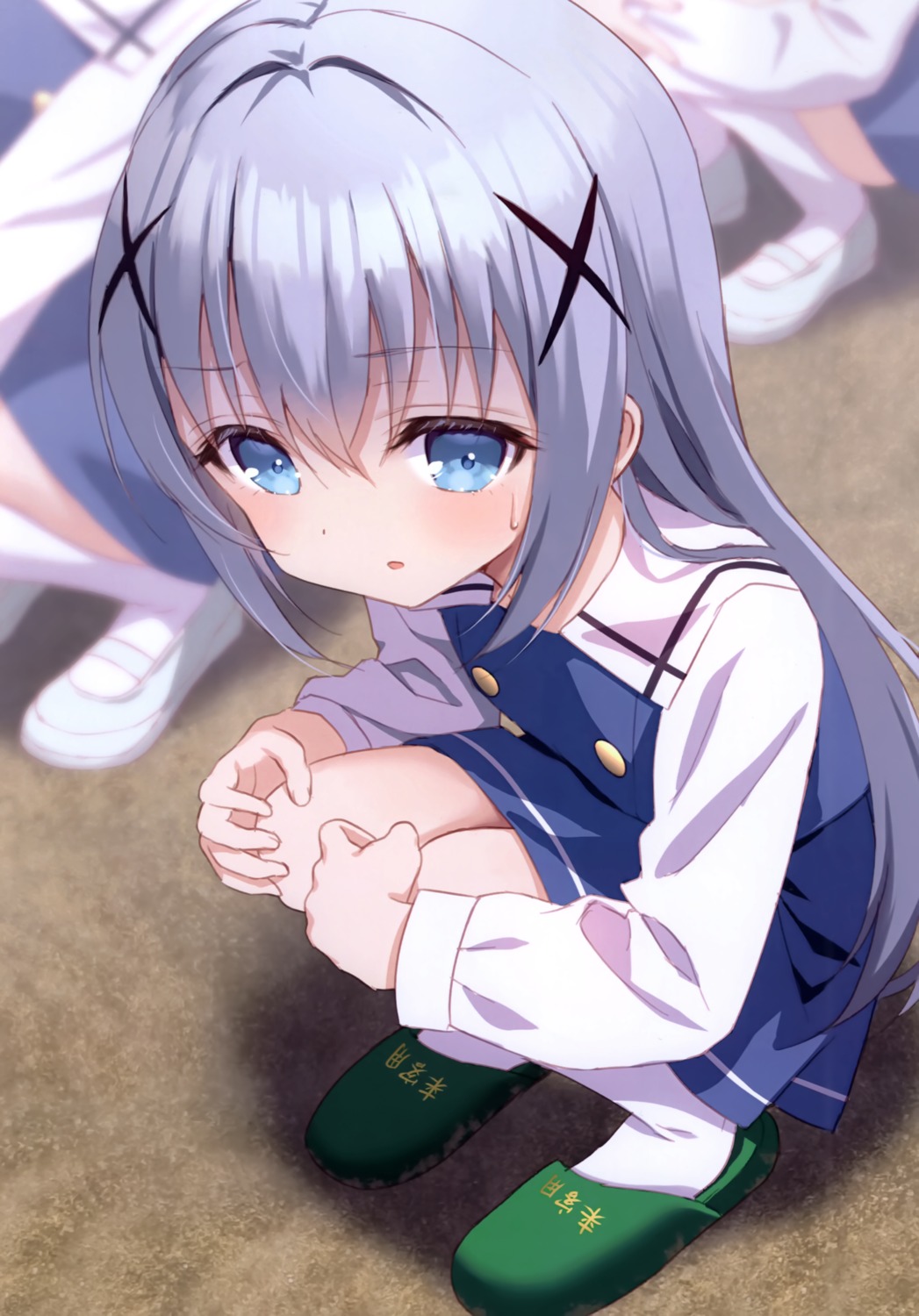 chitosezaka_suzu gochuumon_wa_usagi_desu_ka? kafuu_chino legato seifuku skirt_lift