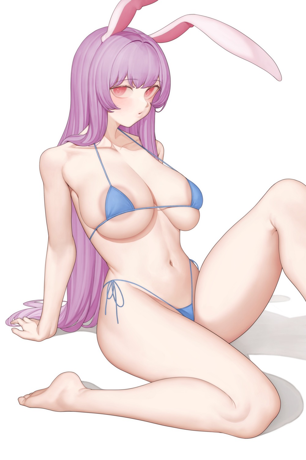 animal_ears areola bikini bunny_ears ni_(221) reisen_udongein_inaba swimsuits touhou