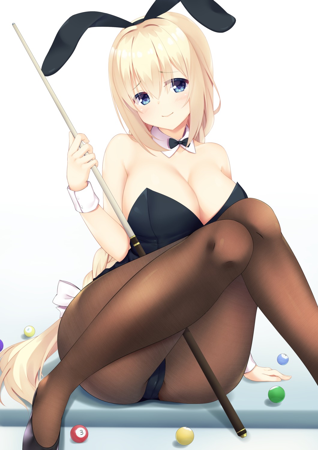 animal_ears bunny_ears bunny_girl cameltoe no_bra pantyhose yappe