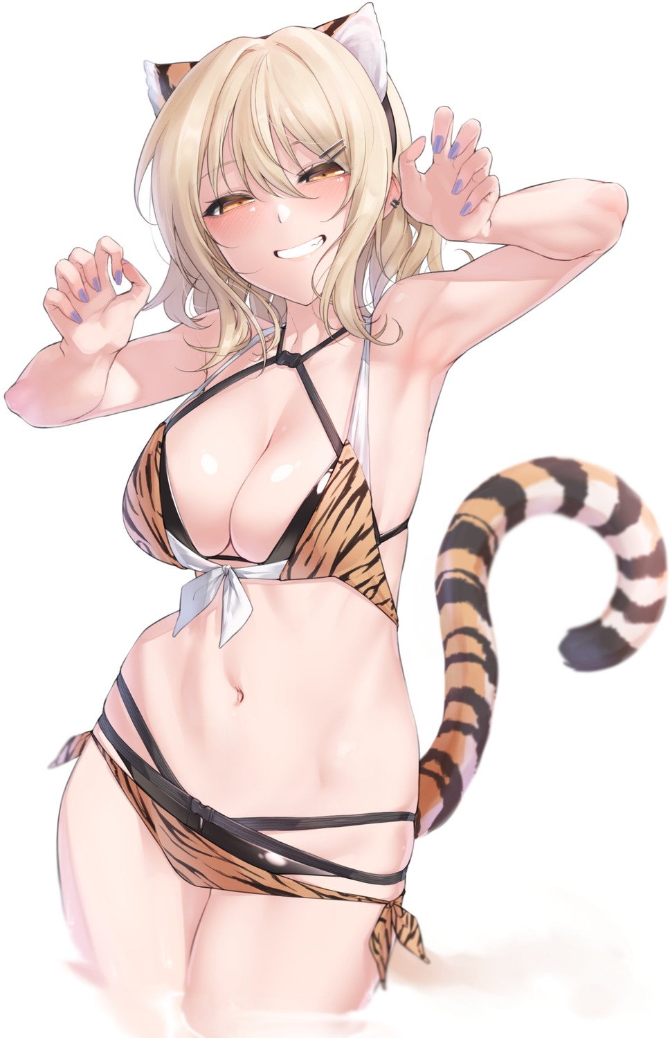 animal_ears bikini love_live!_nijigasaki_high_school_idol_club miyashita_ai nasuno_(nasuno42) swimsuits tail