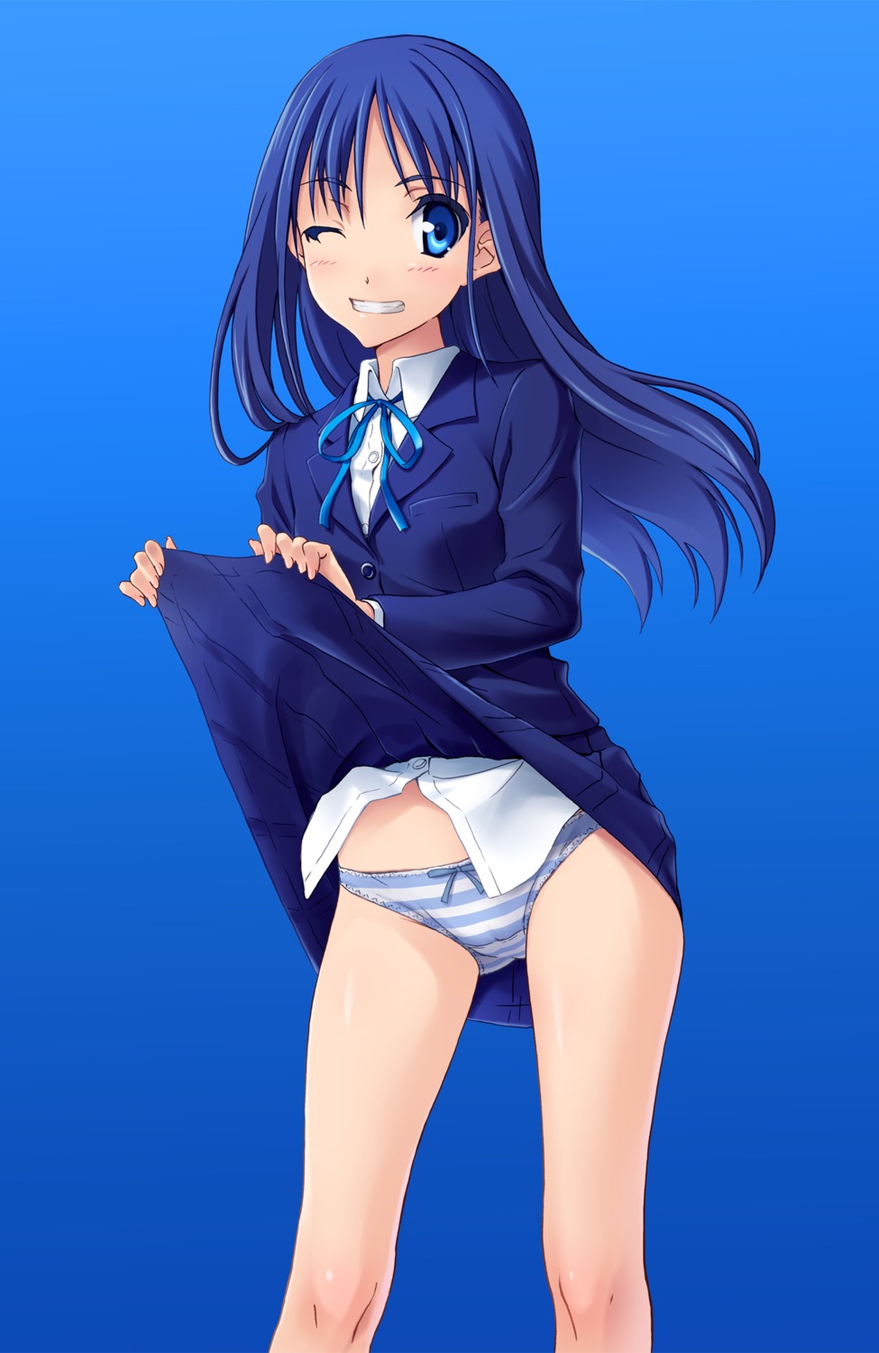 norizou_type-r pantsu seifuku shimapan skirt_lift