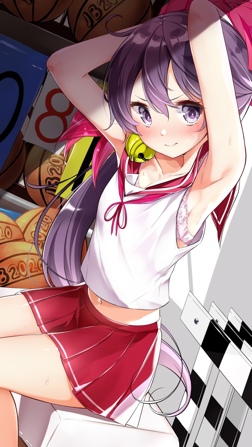 akebono_(kancolle) basketball bra cleavage hamaken. kantai_collection seifuku