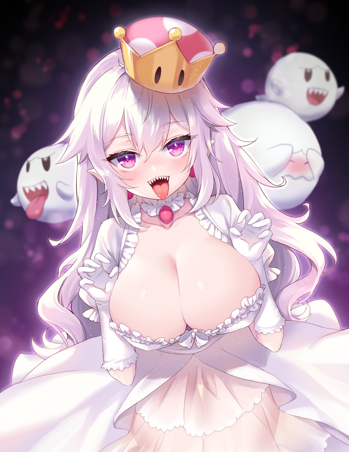 cleavage dress king_boo luigi's_mansion moorina new_super_mario_bros._u_deluxe princess_king_boo