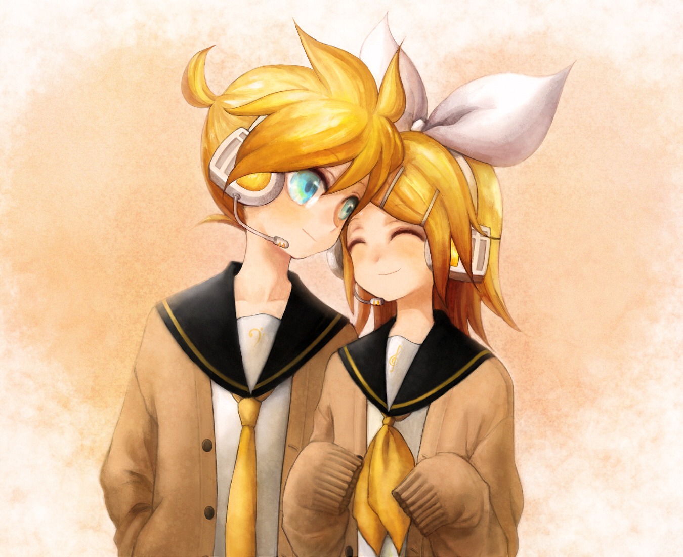 kagamine_len kagamine_rin michi_ta_(masquerade) vocaloid