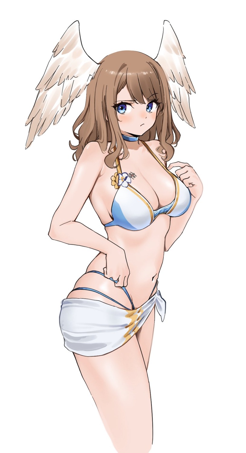 bikini eunie salmongrapefish skirt_lift swimsuits wings xenoblade_(series) xenoblade_3