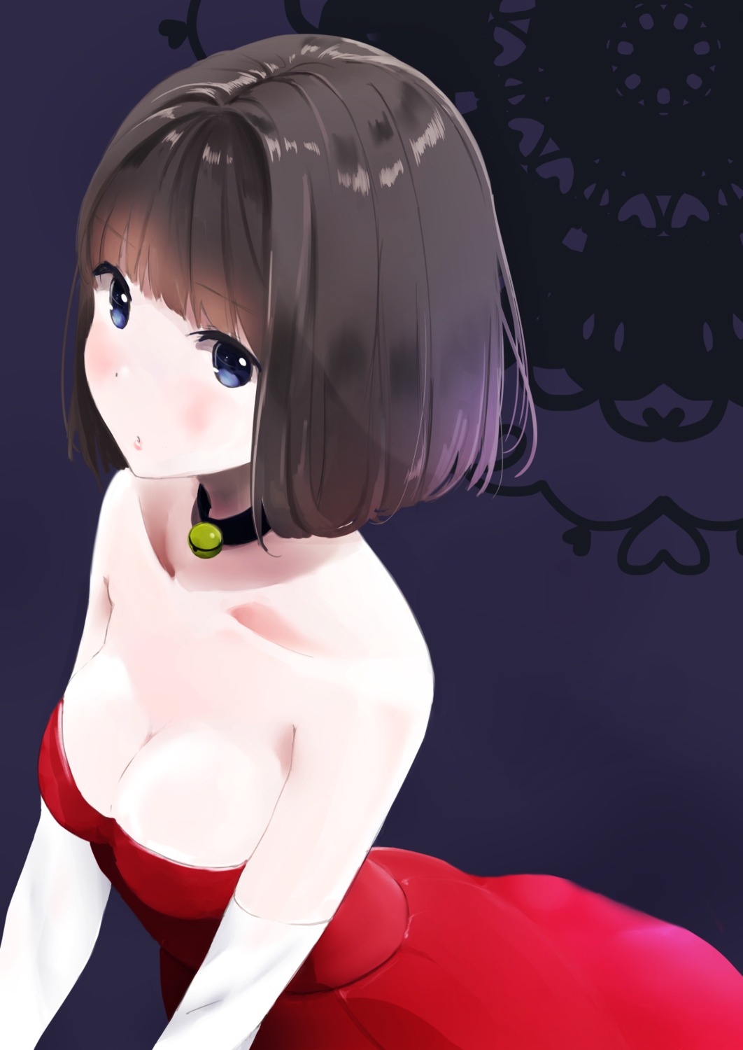 cleavage dress kinako_(shiratama_mochi) kuzu_no_honkai yasuraoka_hanabi