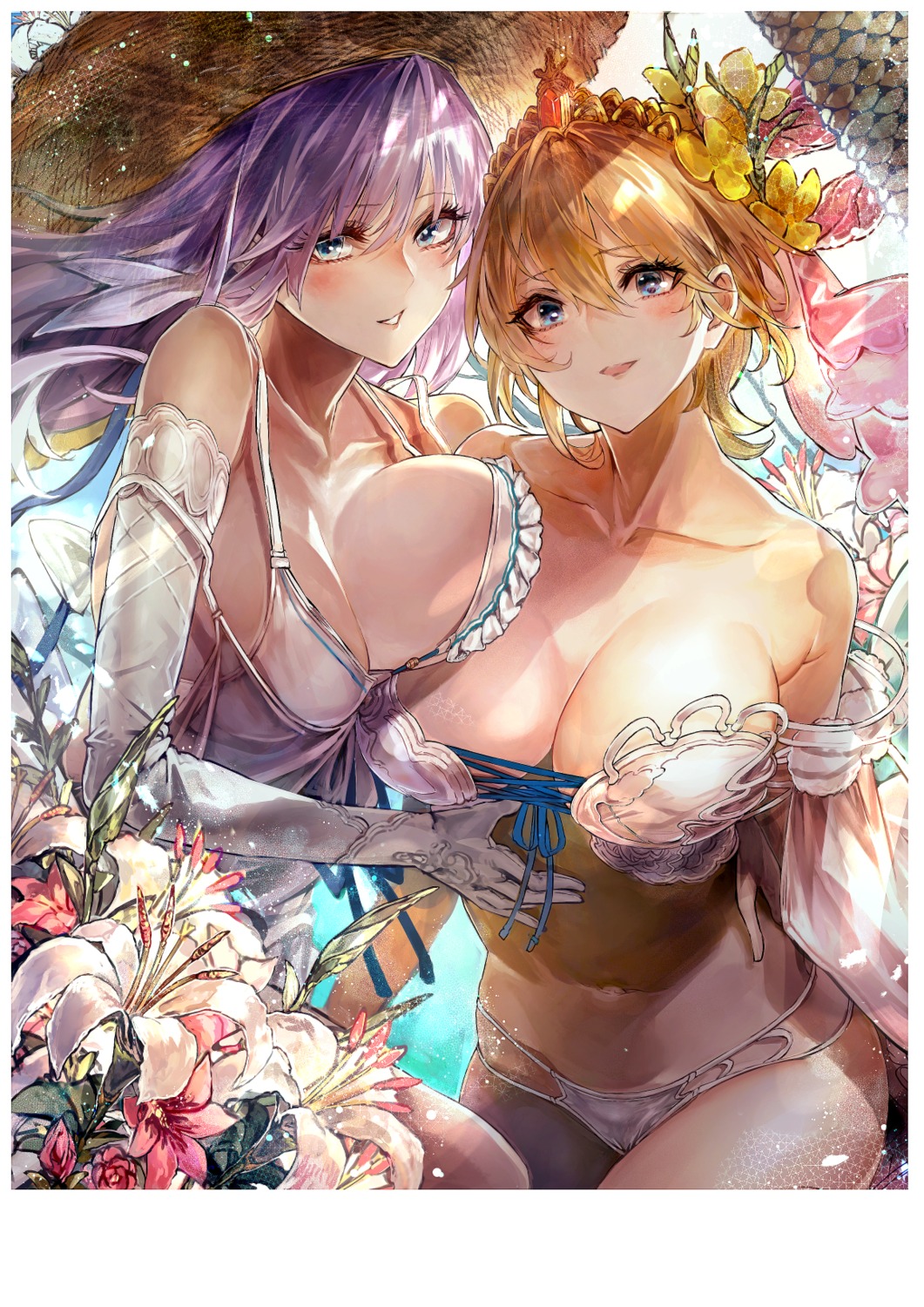 bra cameltoe europa_(granblue_fantasy) gabriel_(granblue_fantasy) granblue_fantasy lingerie pantsu signo_aaa