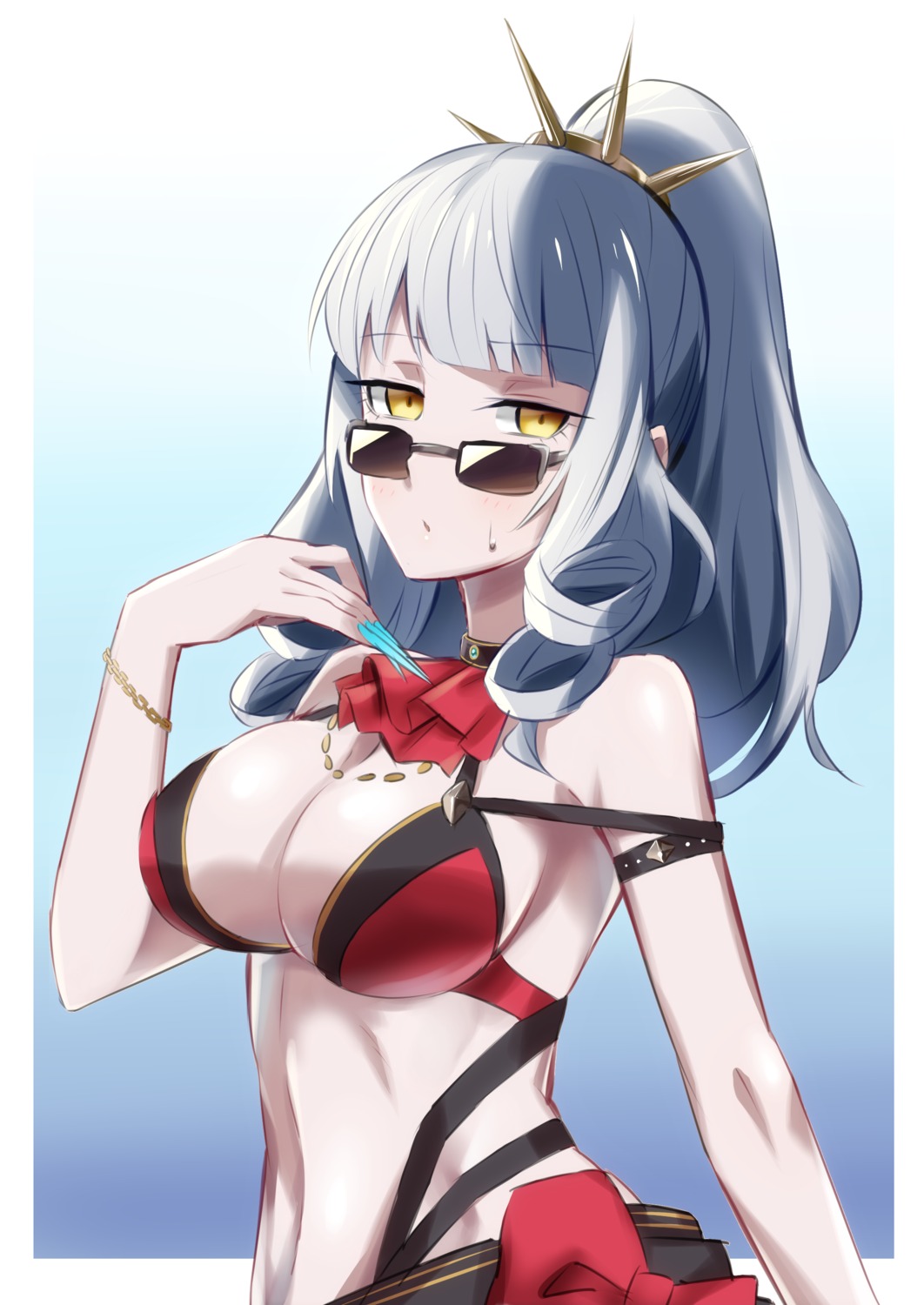 bikini carmilla_(fate/grand_order) cleavage fate/grand_order hal-bard megane swimsuits