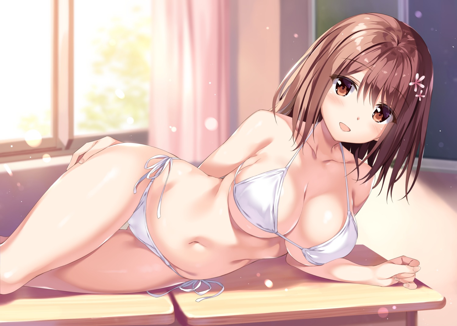 amanashi_nui bikini boku_no_kanojo_sensei cameltoe oryou swimsuits