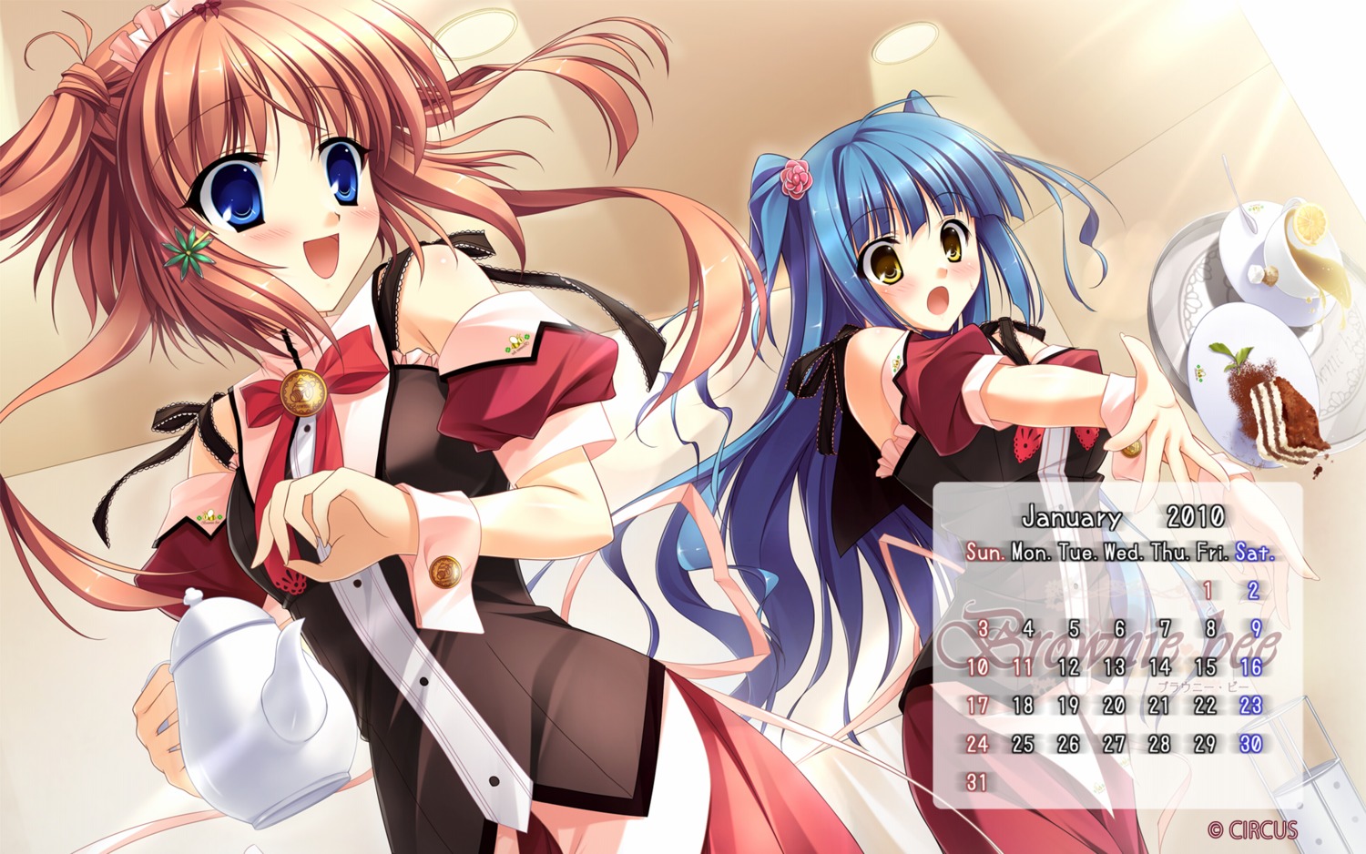 calendar circus waitress wallpaper