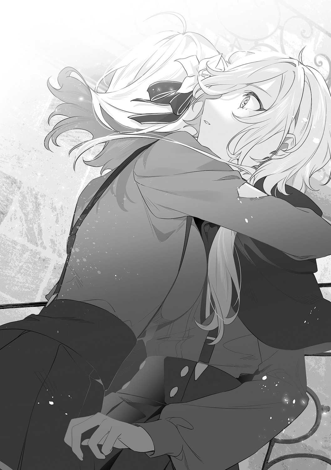 lily_(spy_kyoushitsu) monika_(spy_kyoushitsu) monochrome spy_kyoushitsu tomari torn_clothes uniform