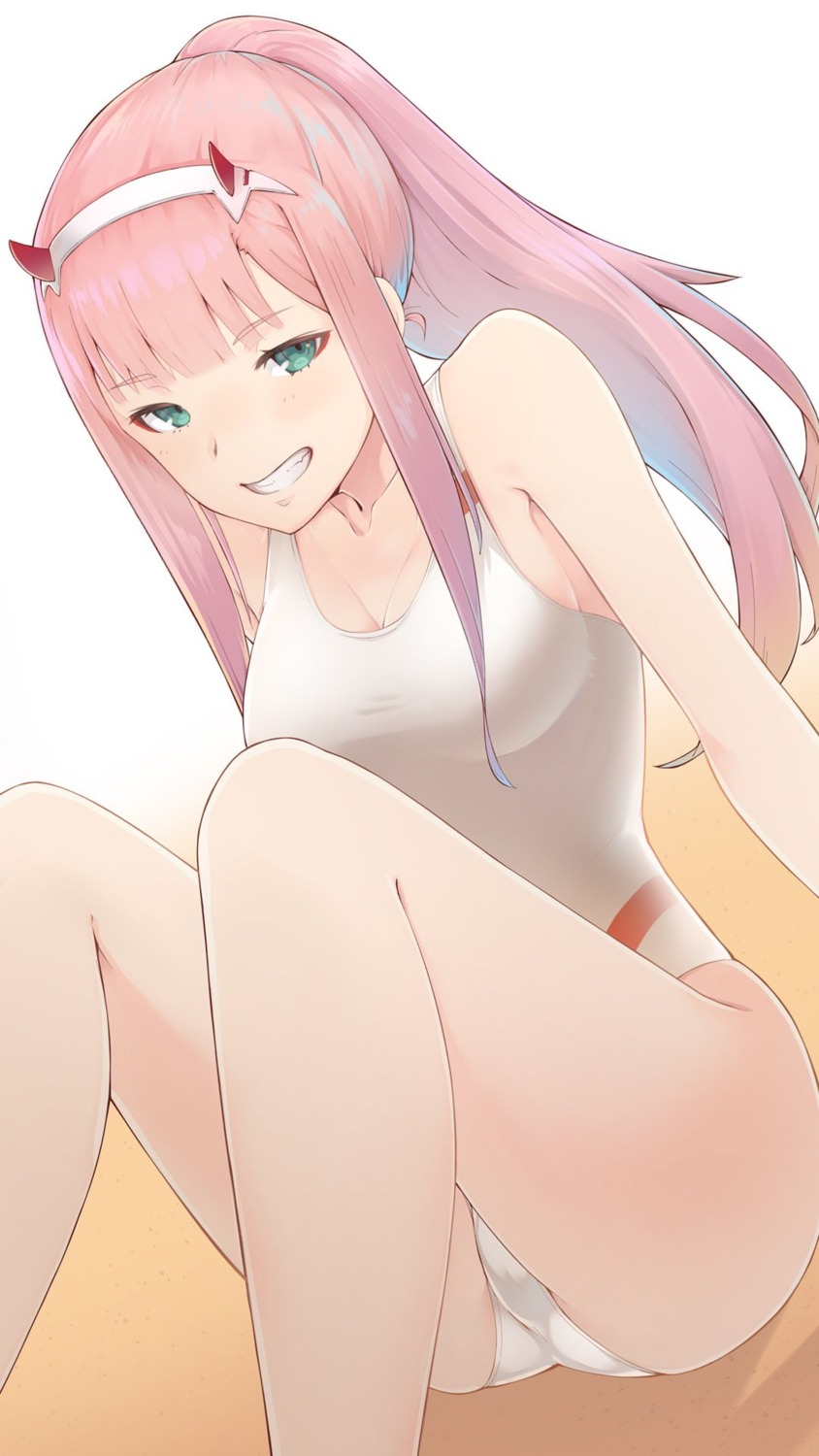 cleavage darling_in_the_franxx horns swimsuits urigarasu zero_two_(darling_in_the_franxx)