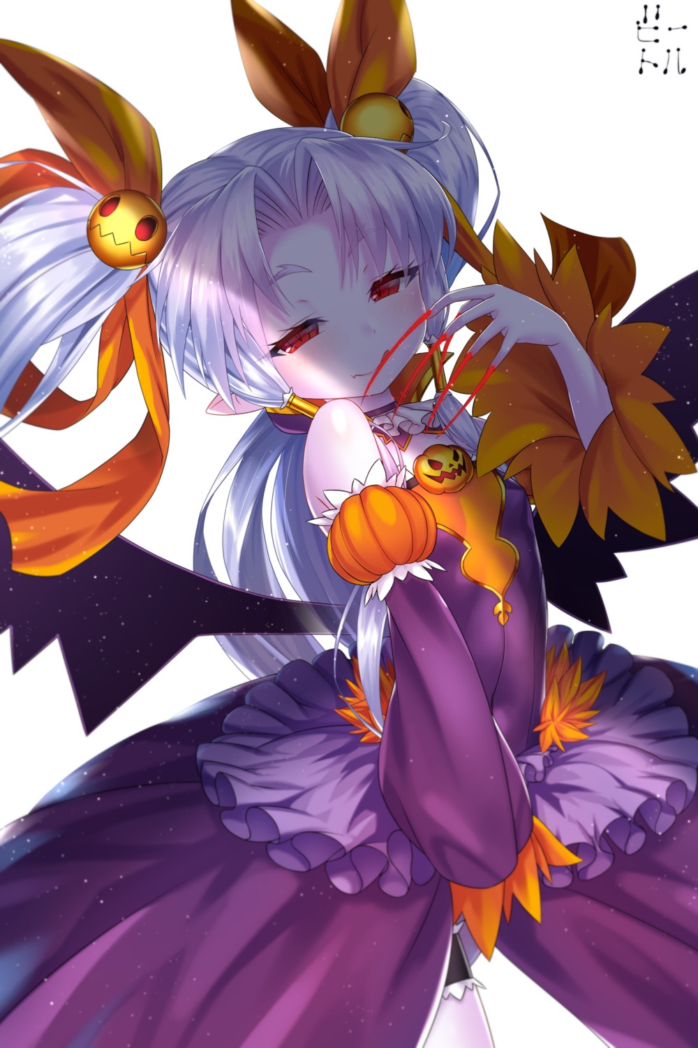 bettle_(b_s_a_n) garter halloween pointy_ears sennen_sensou_aigis wings