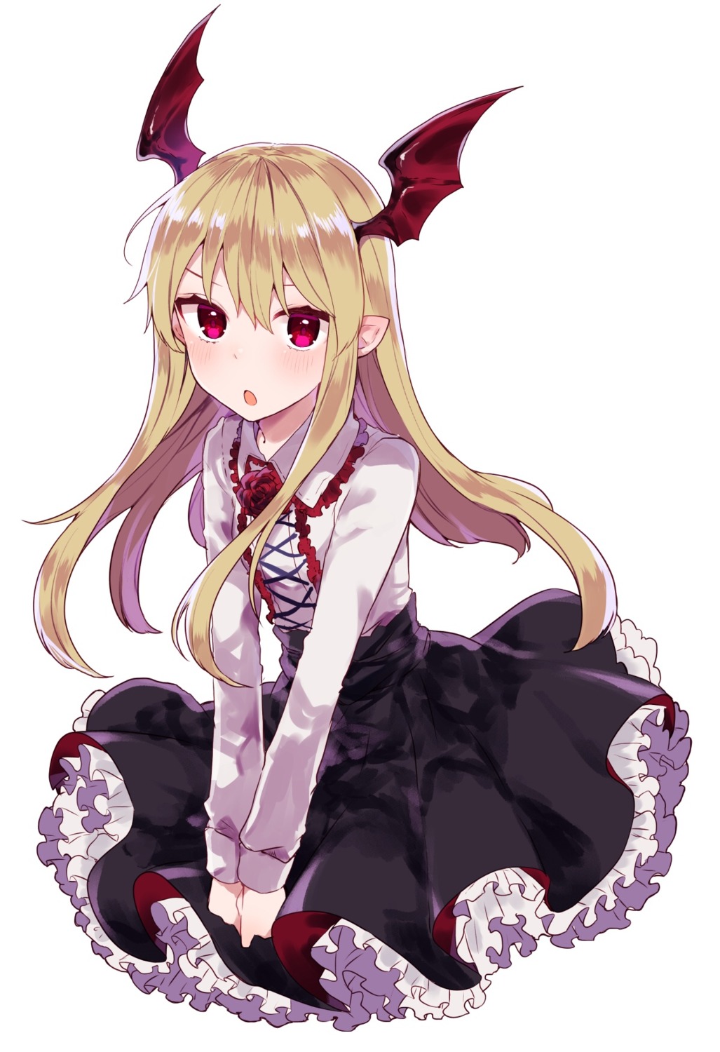 granblue_fantasy ikeuchi_tanuma lolita_fashion pointy_ears vampy_(shingeki_no_bahamut) wings