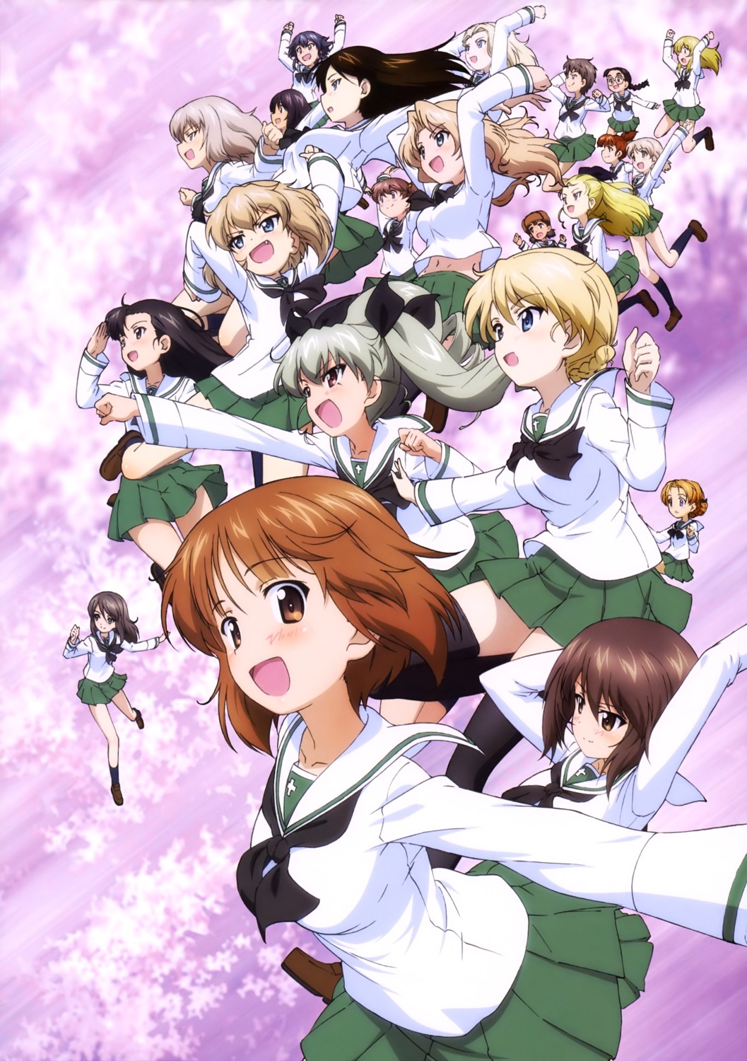 aki_(girls_und_panzer) alina_(girls_und_panzer) alisa_(girls_und_panzer) anchovy assam carpaccio clara_(girls_und_panzer) darjeeling fukuda_haru girls_und_panzer itsumi_erika katyusha kay_(girls_und_panzer) megane mika_(girls_und_panzer) naomi_(girls_und_panzer) nina_(girls_und_panzer) nishi_kinuyo nishizumi_maho nishizumi_miho nonna orange_pekoe pepperoni seifuku thighhighs yoshida_nobuyoshi