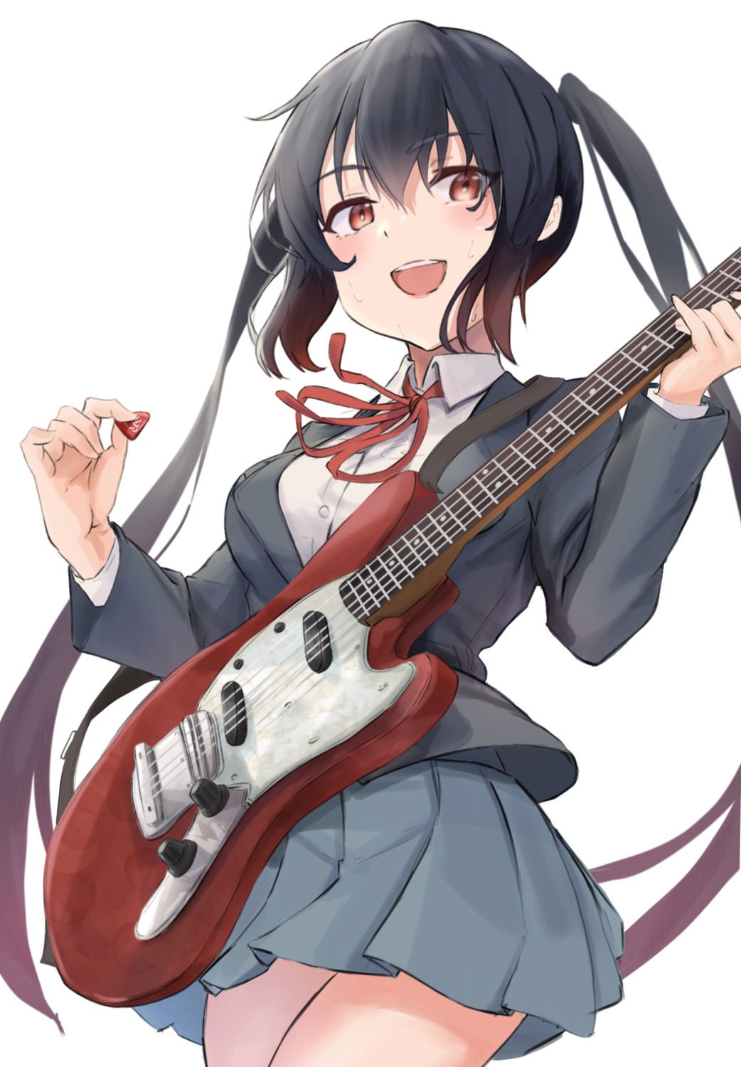 nakakazu k-on! nakano azusa guitar seifuku | #889494 | yande.re