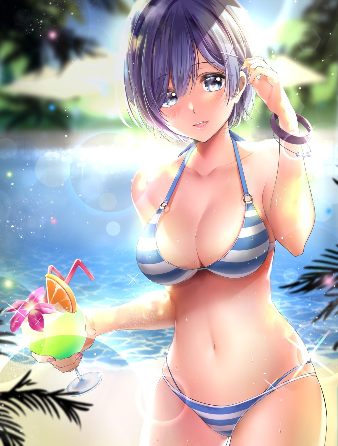 bikini re_zero_kara_hajimeru_isekai_seikatsu rem_(re_zero) swimsuits tagme