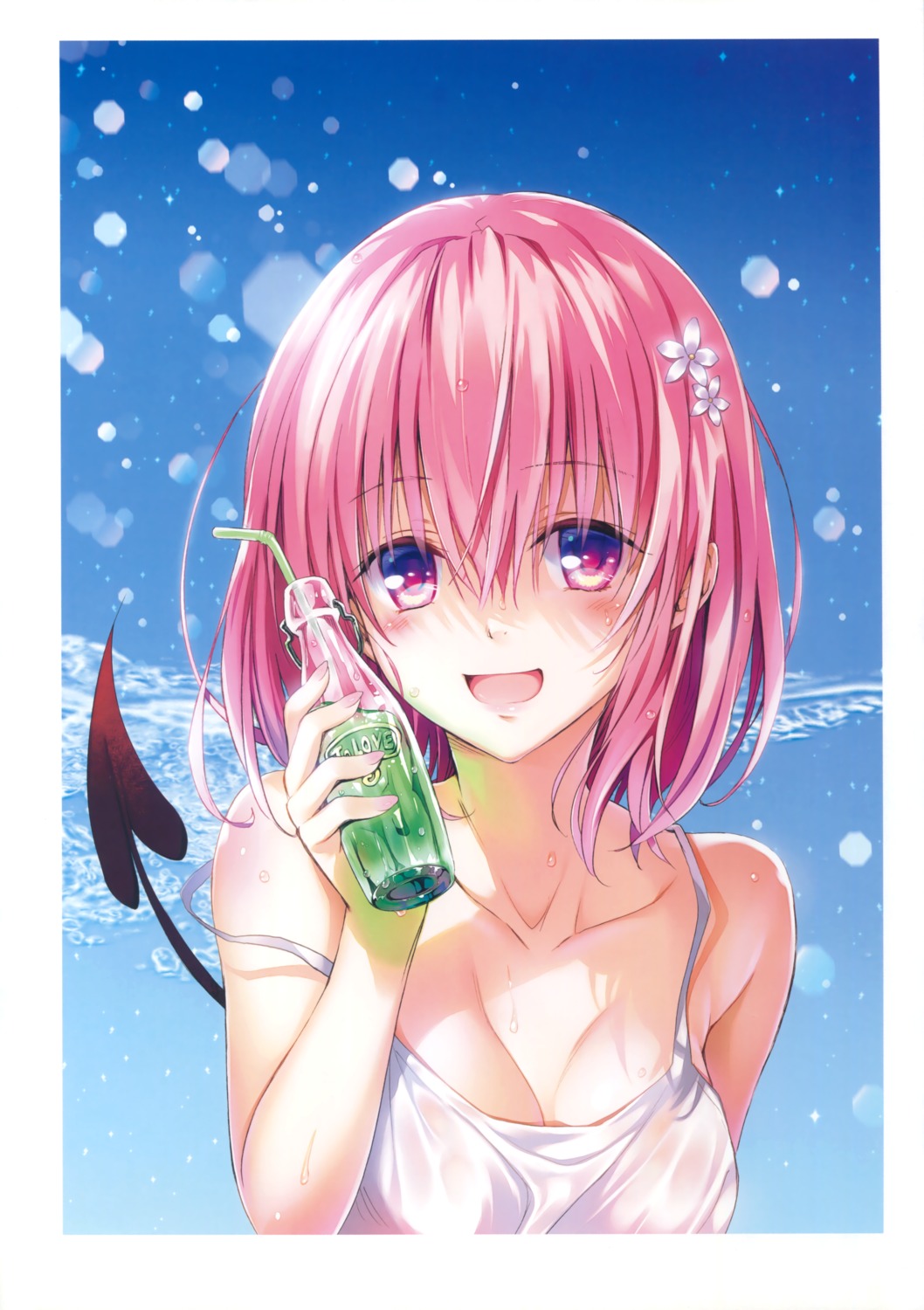 cleavage momo_velia_deviluke no_bra see_through tail to_love_ru to_love_ru_darkness yabuki_kentarou