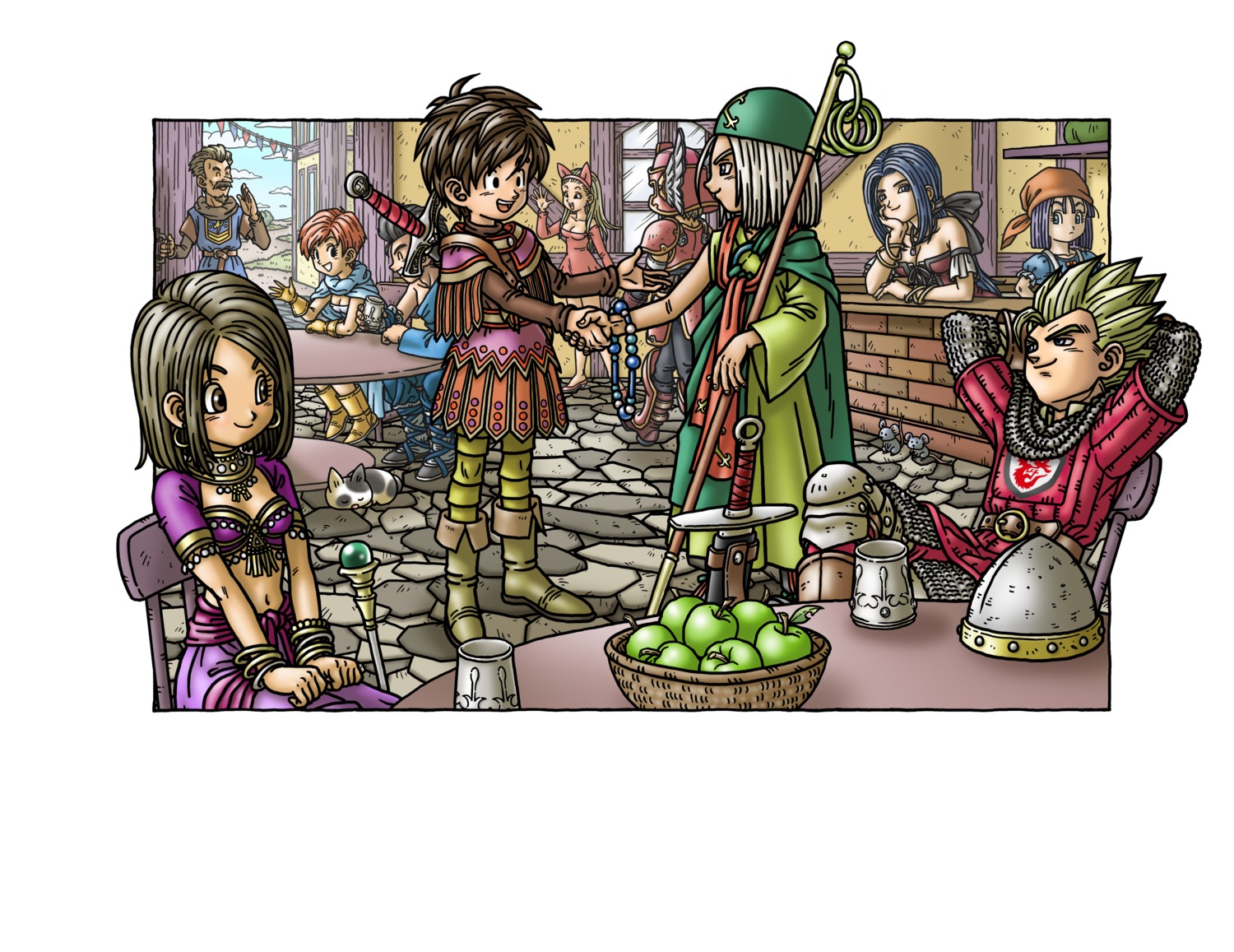 armor cleavage dragon_quest dragon_quest_ix toriyama_akira