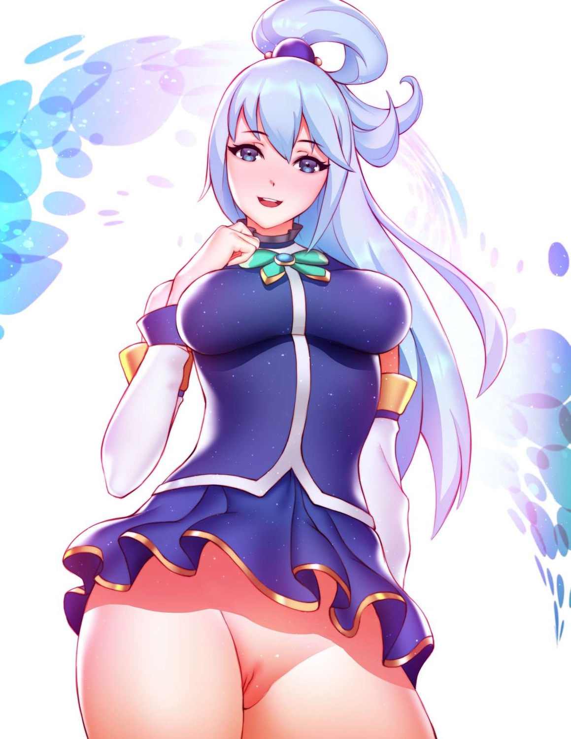 aqua_(konosuba) kono_subarashii_sekai_ni_shukufuku_wo! nopan pinkladymage pussy uncensored