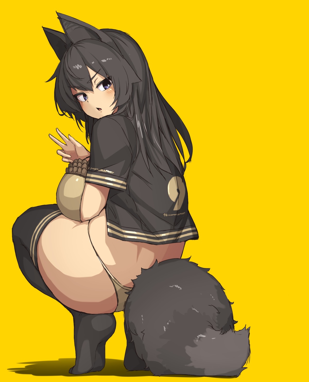 animal_ears kanaya_azami pantsu tail thighhighs ukagaka xyv_1