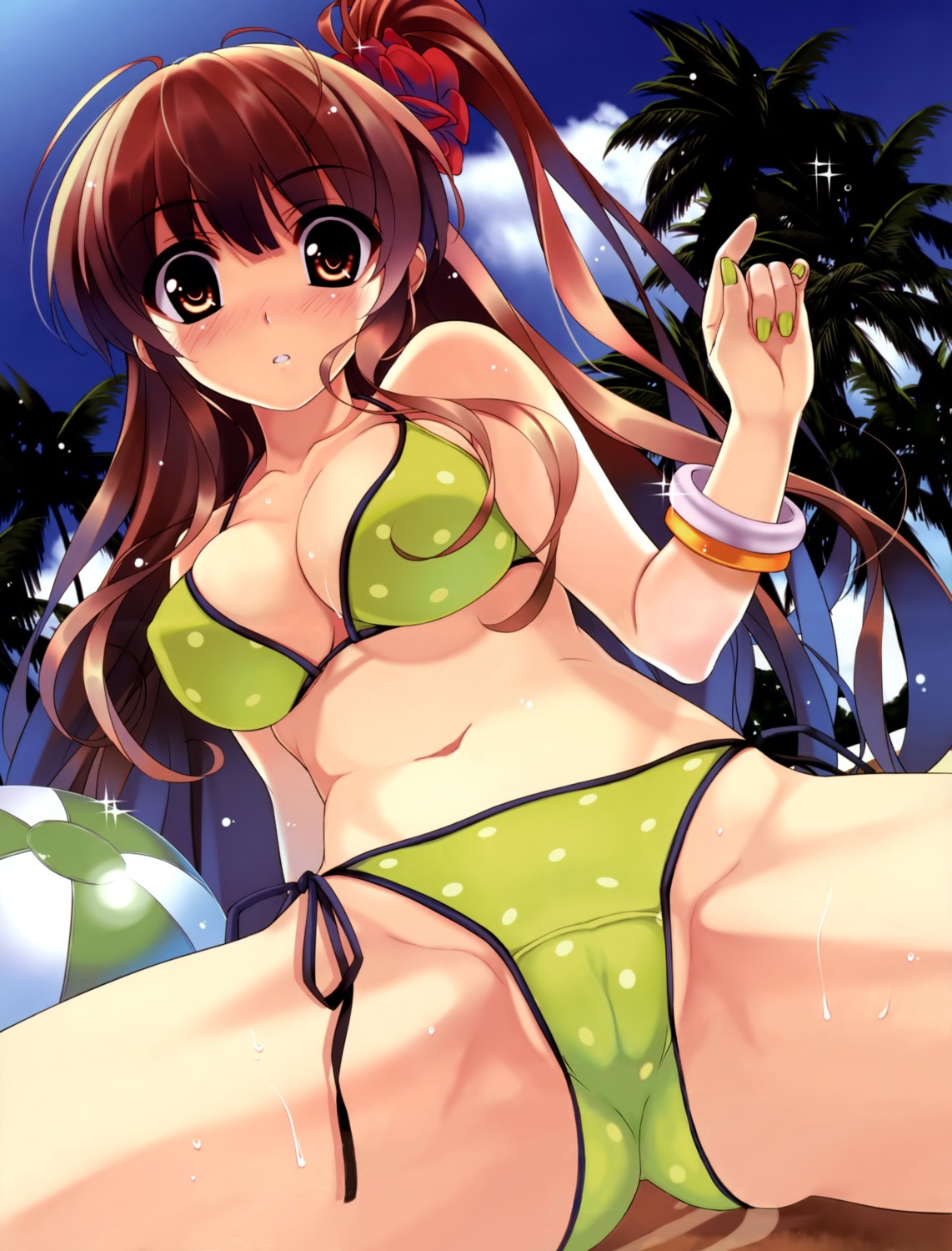 amami_anzu bikini cameltoe comic_aun misaki_kurehito photoshop swimsuits underboob