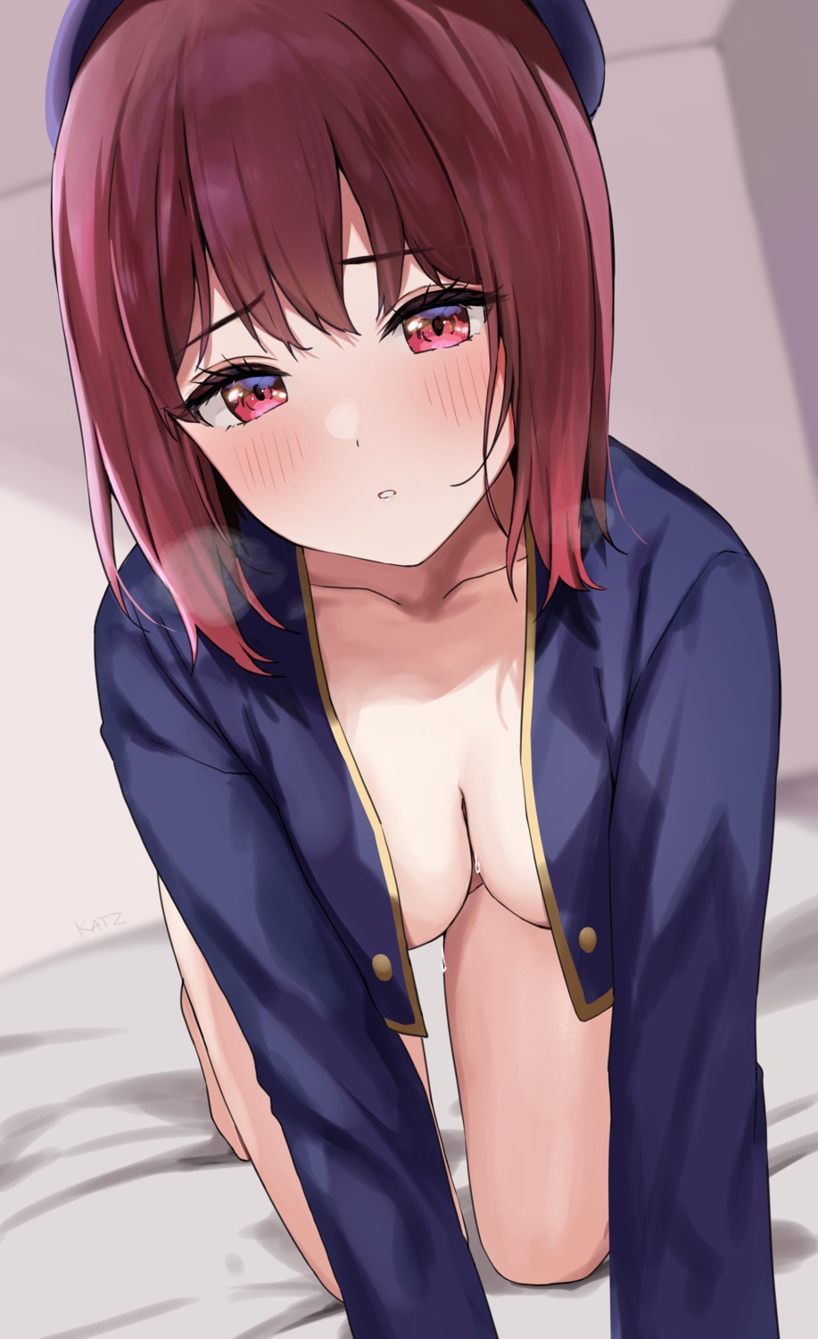 arima_kana bottomless kaetzchen no_bra open_shirt oshi_no_ko seifuku