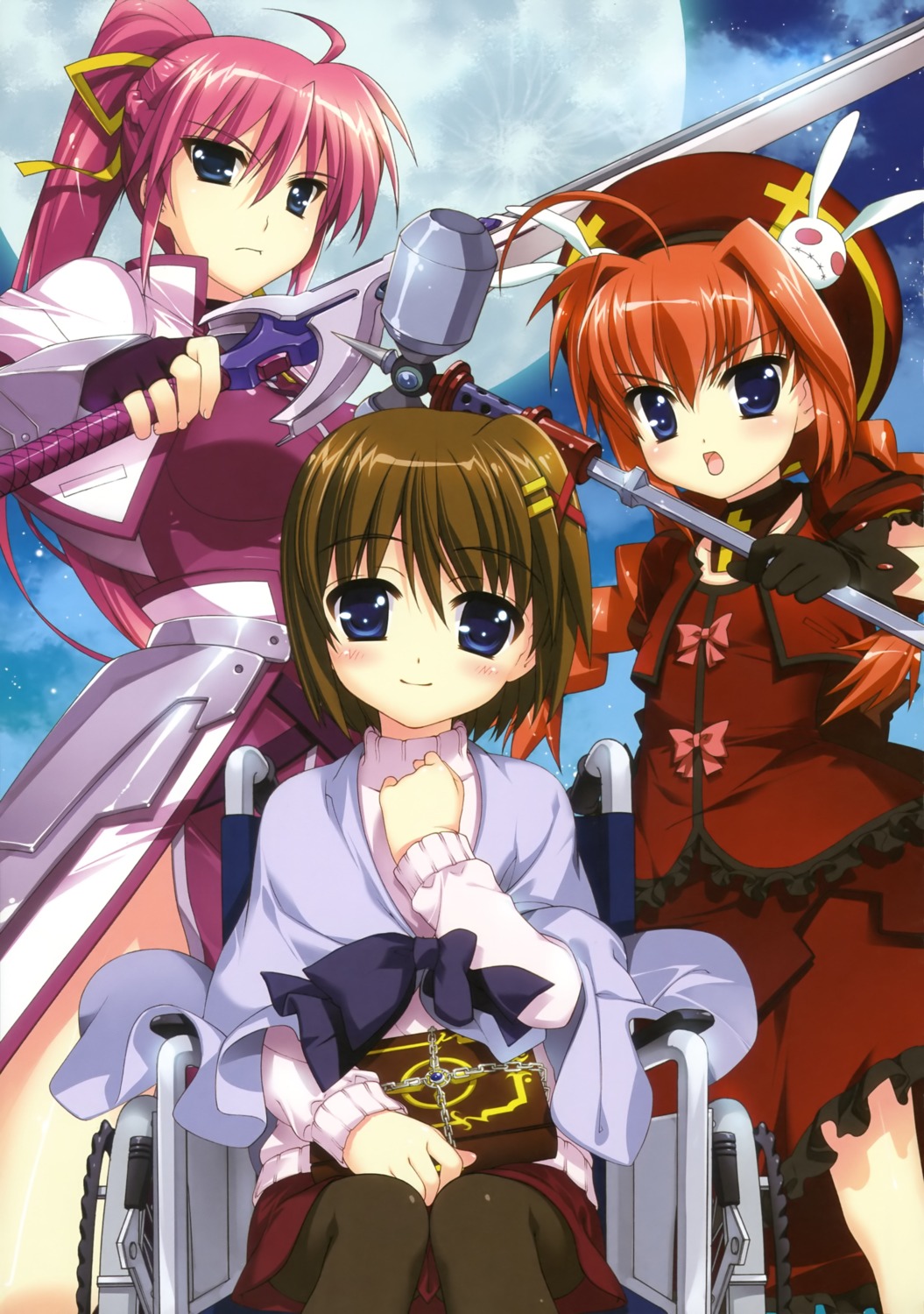 fujima_takuya mahou_shoujo_lyrical_nanoha mahou_shoujo_lyrical_nanoha_a's mahou_shoujo_lyrical_nanoha_the_movie_2nd_a's pantyhose signum sword vita weapon yagami_hayate