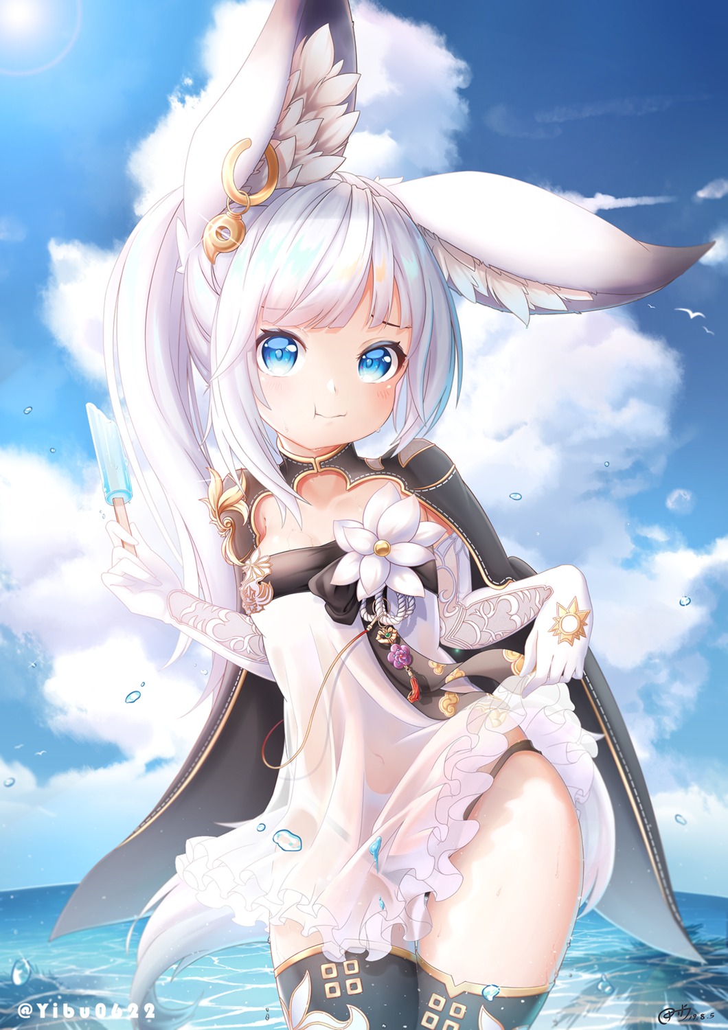 animal_ears blade_&_soul loli lyn_(blade_&_soul) pantsu see_through skirt_lift tagme thighhighs