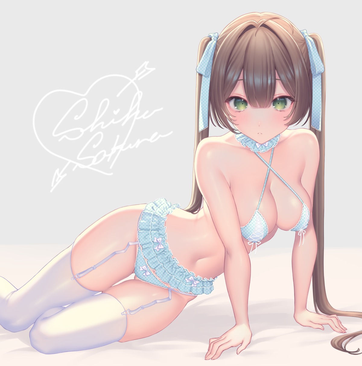 bra garter_belt lingerie pantsu sakura_shiho stockings thighhighs