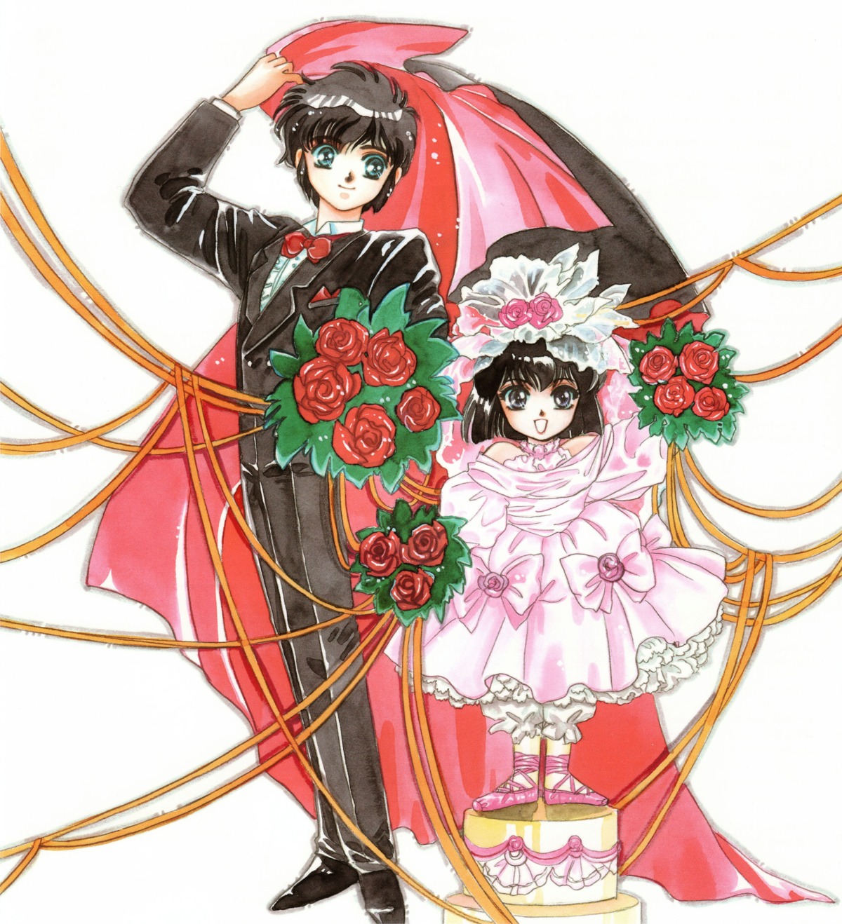 clamp ijuuin_akira nijuu_mensou_ni_onegai ookawa_utako