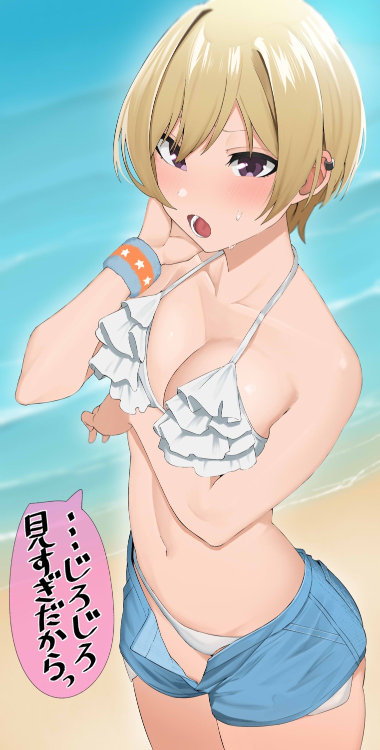 apple_(ygbhjdbiulsg) bikini breast_hold saijou_juri swimsuits the_idolm@ster the_idolm@ster_shiny_colors