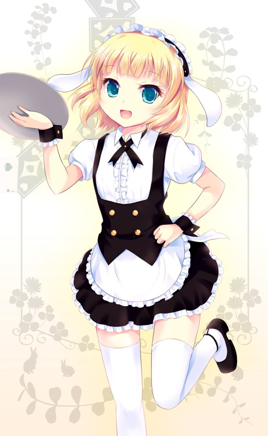 cetera gochuumon_wa_usagi_desu_ka? kirima_sharo maid thighhighs