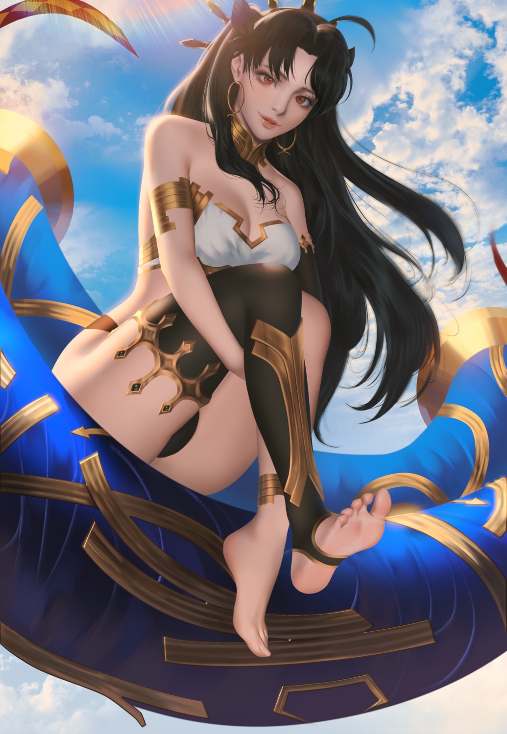 bikini_armor cleavage fate/grand_order feet ishtar_(fate/grand_order) sylee thighhighs thong