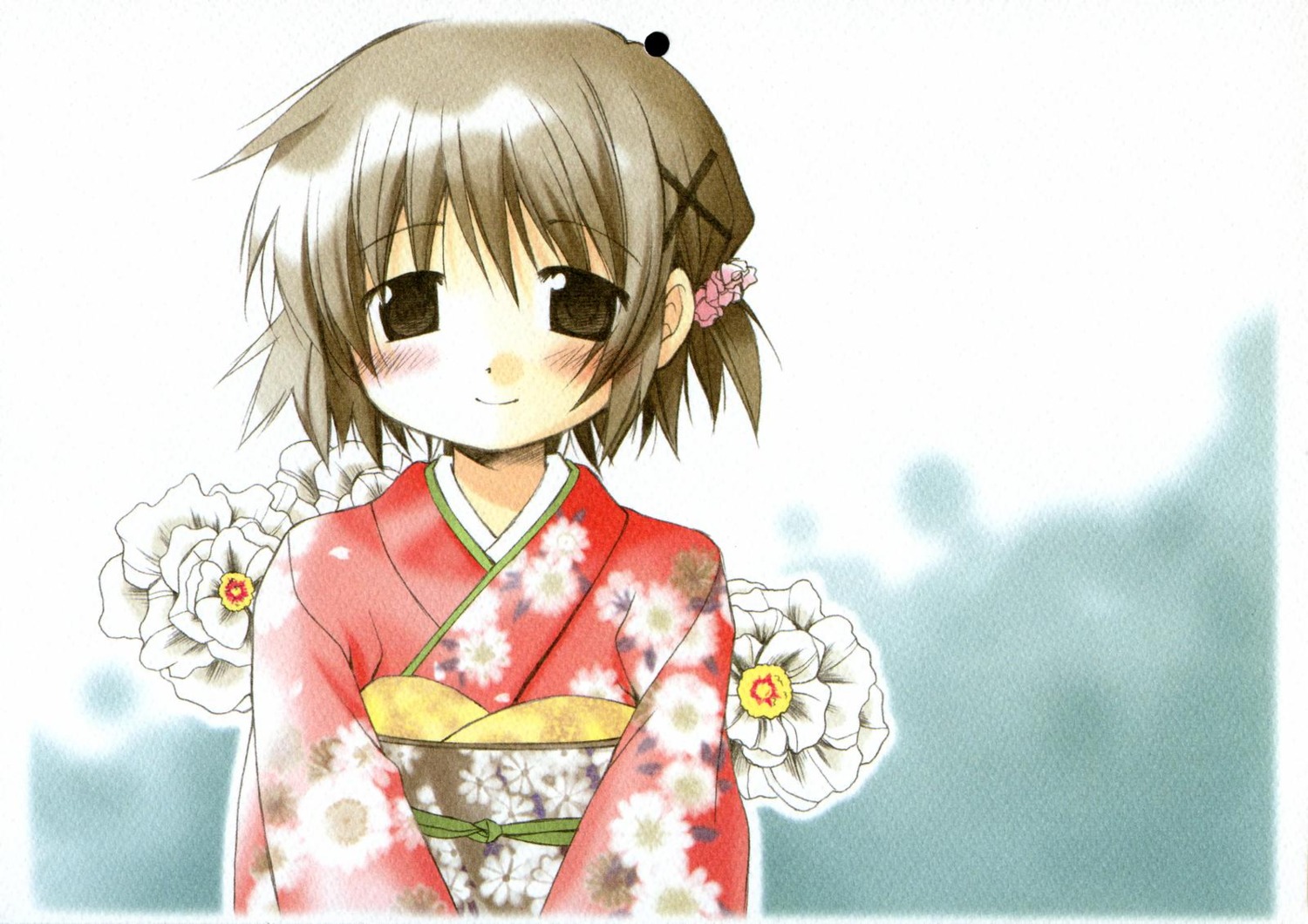 aoki_ume hidamari_sketch kimono yuno