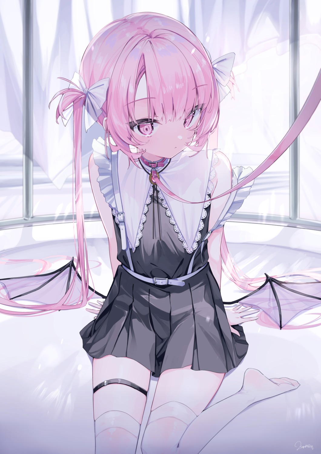 dress garter koyubita_beru thighhighs wings