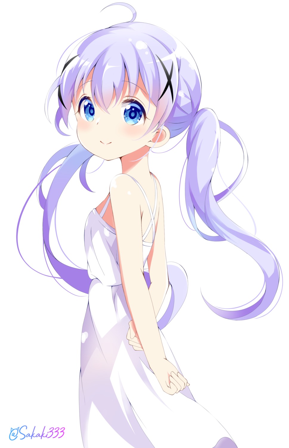 dress gochuumon_wa_usagi_desu_ka? kafuu_chino no_bra sakaki333 summer_dress