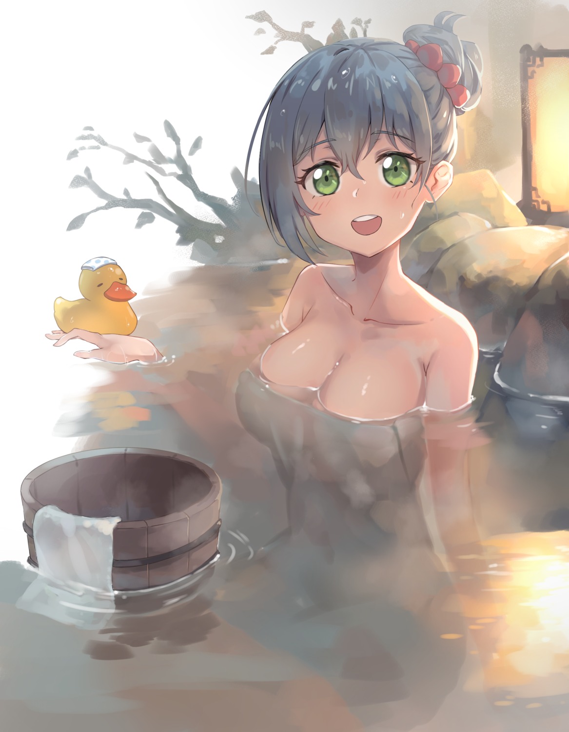 asahi_rokka bang_dream! bathing monane4 naked onsen towel wet