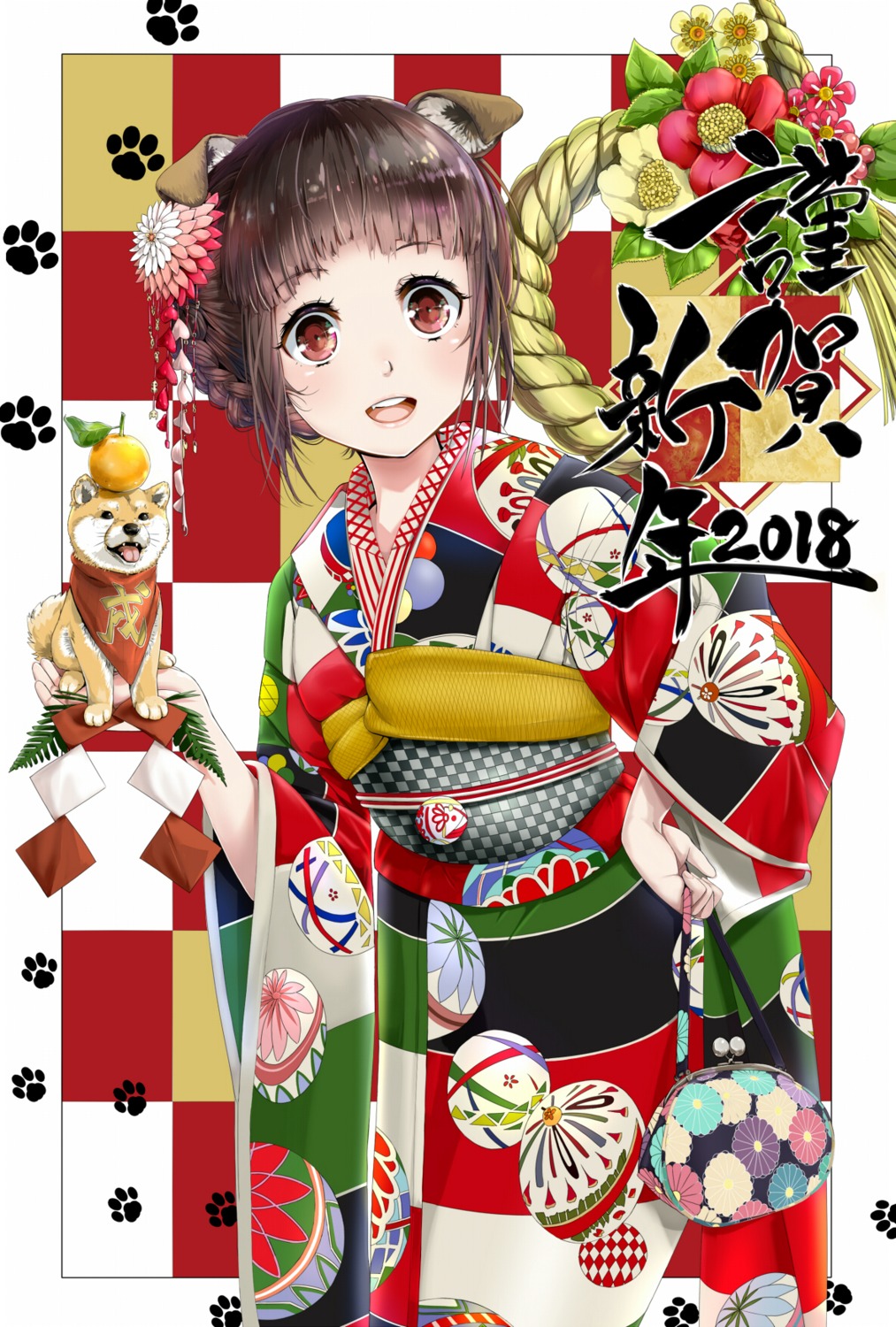 animal_ears inumimi kimono kntrs_(knyrs)