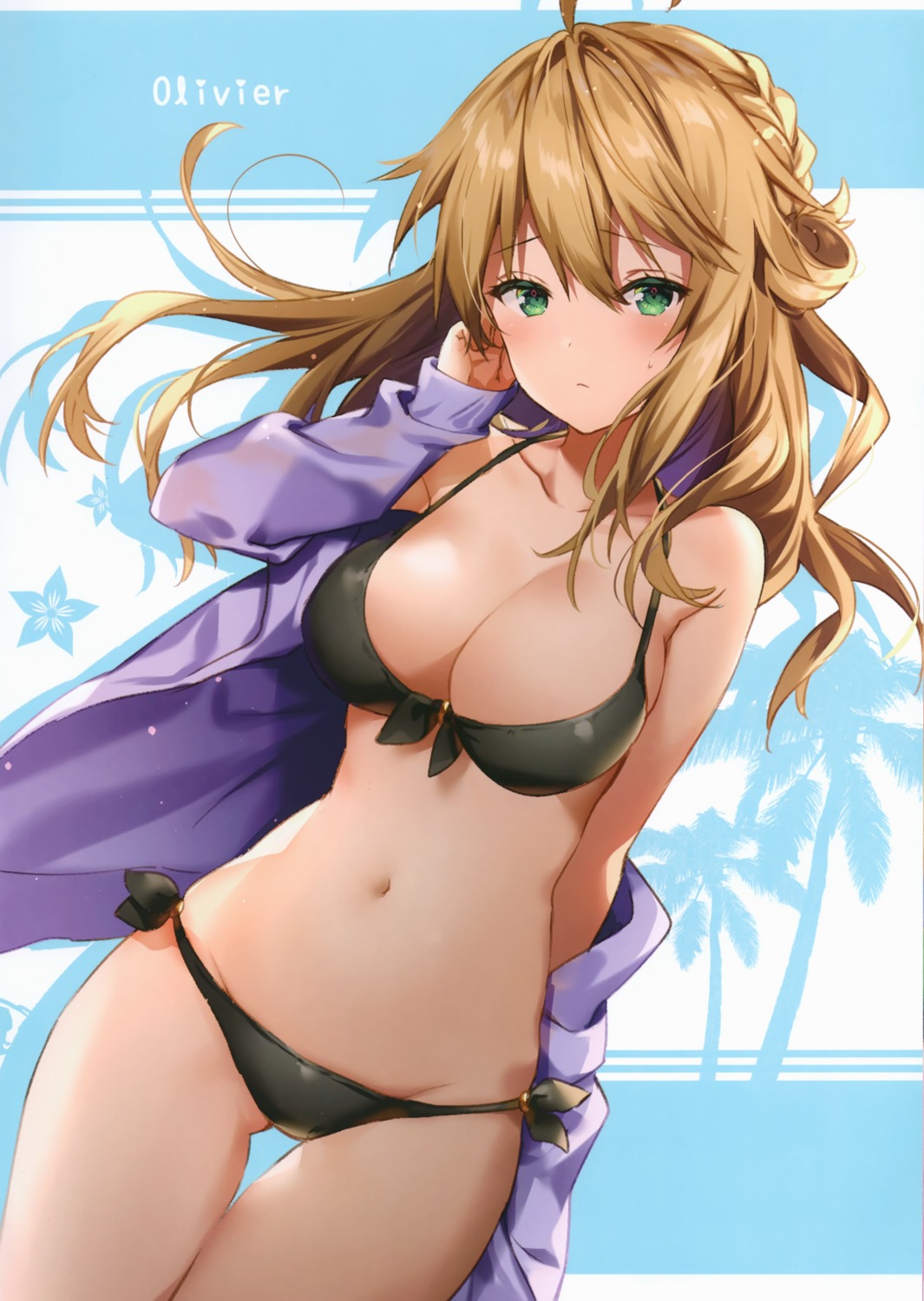 bikini eterna olivier_(riichu) open_shirt riichu see_through swimsuits wet_clothes