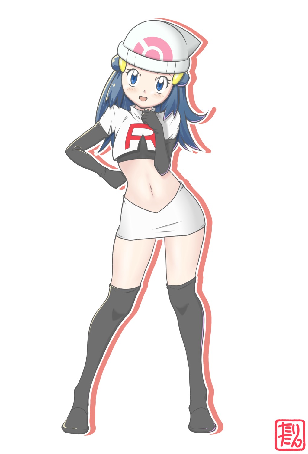 hikari_(pokemon) pokemon pokemon_bdsp pokemon_dppt tax2rin thighhighs