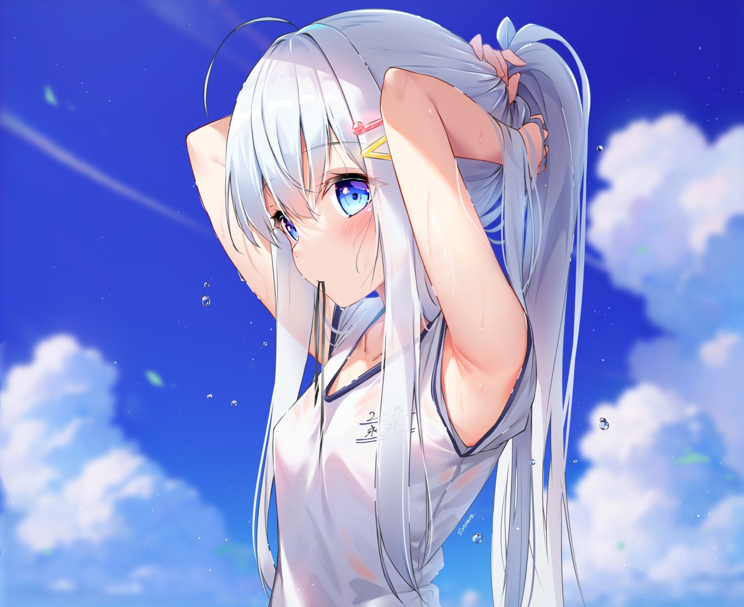 gym_uniform loli see_through shironora wet wet_clothes