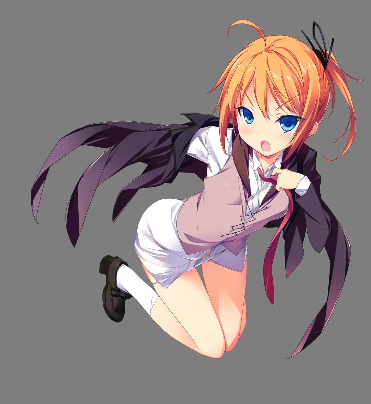 crossdress kikuchi_seiji konoe_subaru mayo_chiki! pantsu panty_pull transparent_png undressing vector_trace