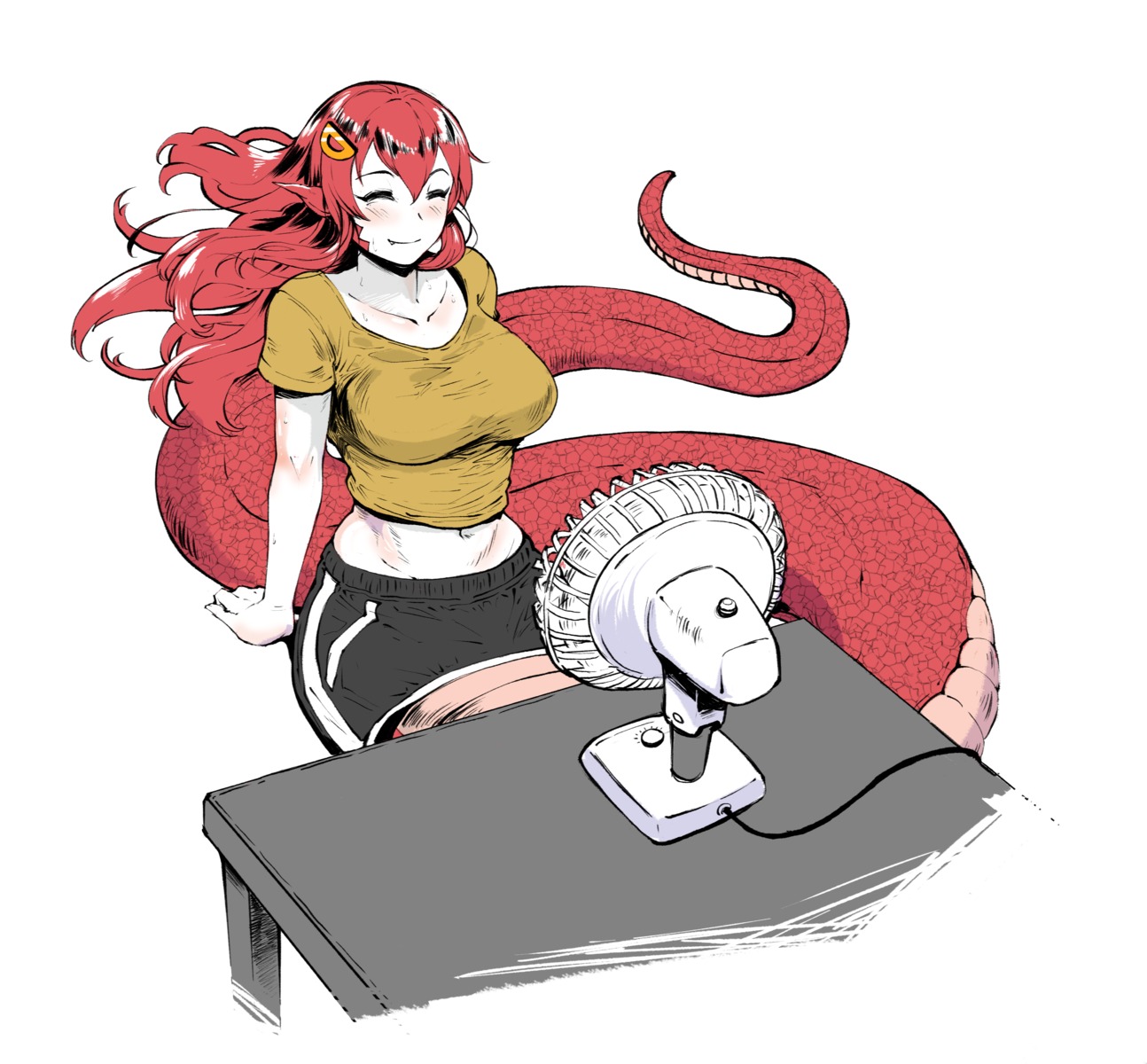 miia_(monster_musume) monster_girl monster_musume_no_iru_nichijou pointy_ears scribblesquad tail